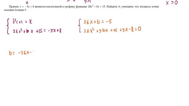 Задание 7 подготовка к ЕГЭ 2019 Математика профильный уровень. Абсцисса точки касания. смотреть онлайн