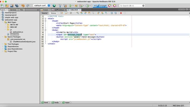 Java WebSocket Chat in NetBeans смотреть онлайн