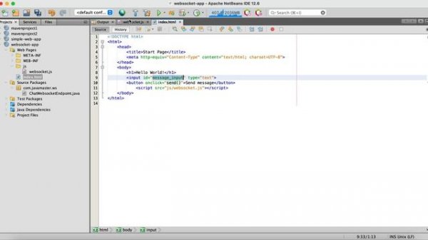 Java WebSocket Chat in NetBeans
