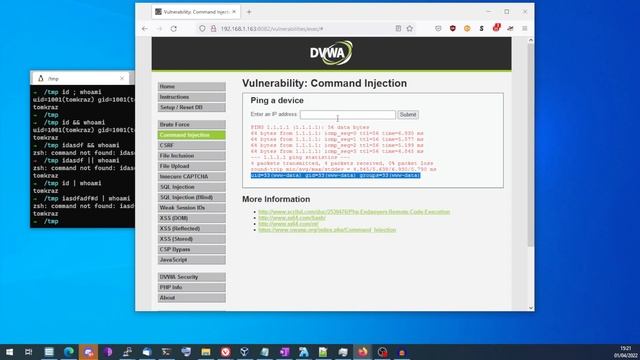 CTF by example DVWA Command Injection смотреть онлайн