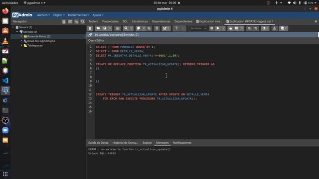 TRIGGERS / DISPARADORES [UPDATE] - PostgreSQL [5] смотреть онлайн