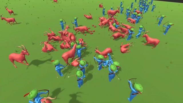 100 Archers Vs All 50x Animals - Gummy Dummy Battles смотреть онлайн