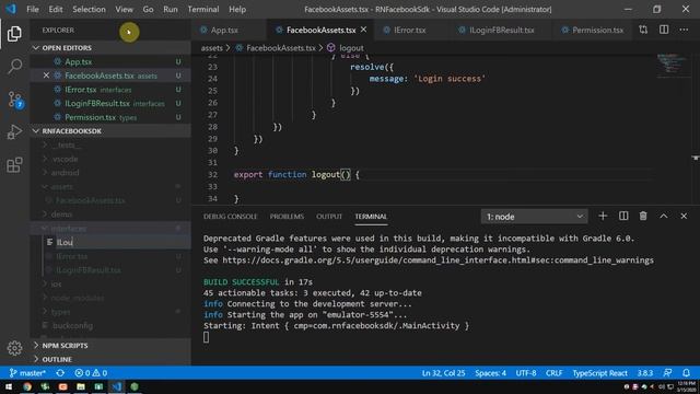 #27.2 Facebook login, logout, get basic info with Typescript and Promise смотреть онлайн