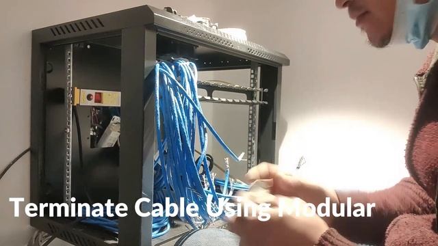 Installing Data Cabinet, Switches, NVR, Crimping CAT6 and Cable Management смотреть онлайн