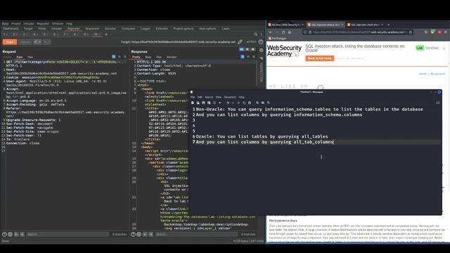 SQL injection attack, listing the database contents on Oracle смотреть онлайн