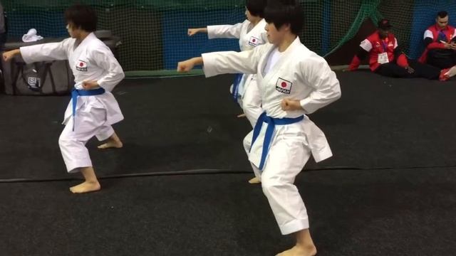 Женская сборная Японии по ката. Разминка смотреть онлайн