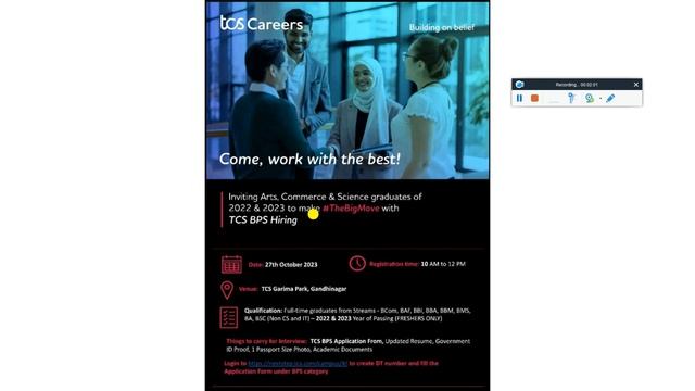 ?TCS Freshers #TheBigMove Hiring Started 2024 TCS OFF Campus Drive 2023-2018 Batch Trainee ASE 8 LP смотреть онлайн