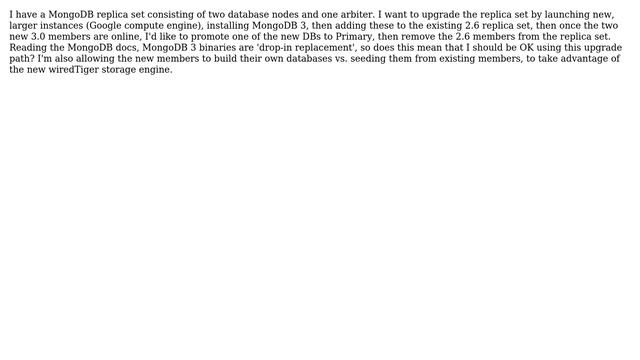 DevOps & SysAdmins: Upgrading MongoDB 2.x replica set to 3.x смотреть онлайн