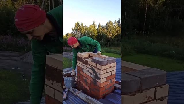 Труба из остатков кирпича смотреть онлайн