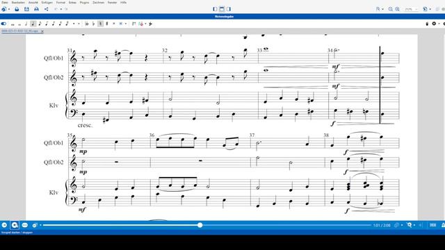 Noten zur Ansicht - Kling, Glöckchen, klingelingeling für 2 Querflöten und Klavier смотреть онлайн