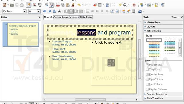 Apply white font color to the word Seminars, black font color to the word lessons and red font... смотреть онлайн