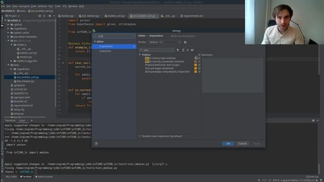PEP-8 checking in PyCharm (fixed) смотреть онлайн