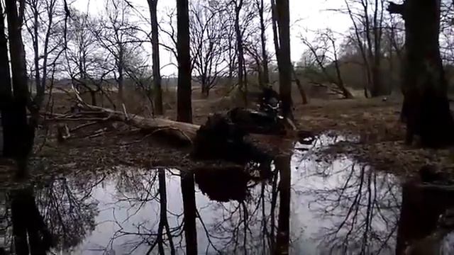 Покатушки на мотоцикле с двигателем от мотоблока. Грязь,преодоление большой лужи,брода,болото. смотреть онлайн