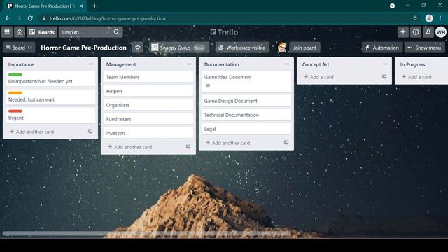 How To Set Up A Trello Board: Unreal Engine 5 Horror Game Tutorial Series | Design