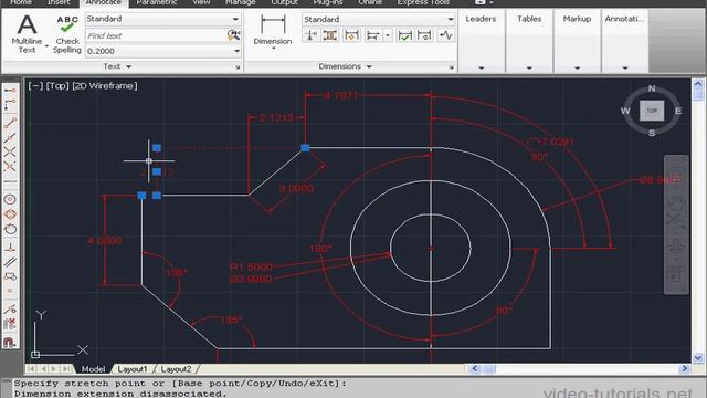 41 AutoCAD Fundamentals ( Edit Dimensions ) смотреть онлайн