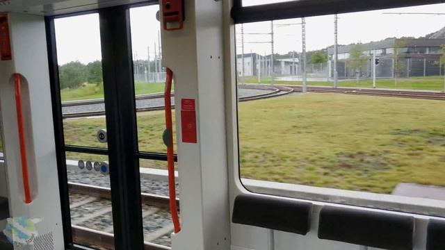 Bergen Light Rail (Bybanen) Ride: Flesland Airport - Kokstadflaten смотреть онлайн