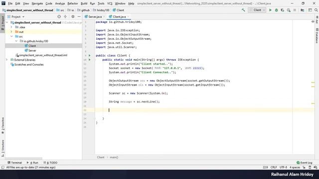 Java Networking Simple Client-Server Application Without Threading (in Bangla বাংলা) смотреть онлайн