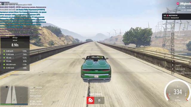 GTA 5 Majestic RP, 3 server, Bentley Mulliner Bacalar, тест скорости смотреть онлайн
