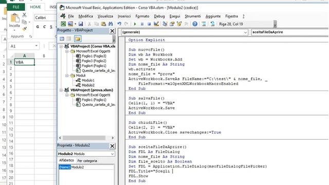 Corso VBA Excel ITA - 53 - Gestione dei file Excel tramite VBA смотреть онлайн