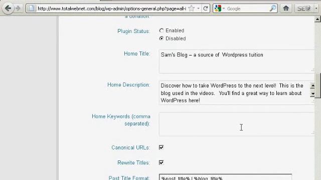 Video Showing How to Use All-In-One-SEO Plugin On a WordPress Blog смотреть онлайн