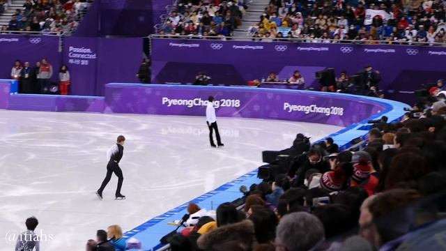 Yuzuru Hanyu PyeongChang SP 6 min Warmup смотреть онлайн