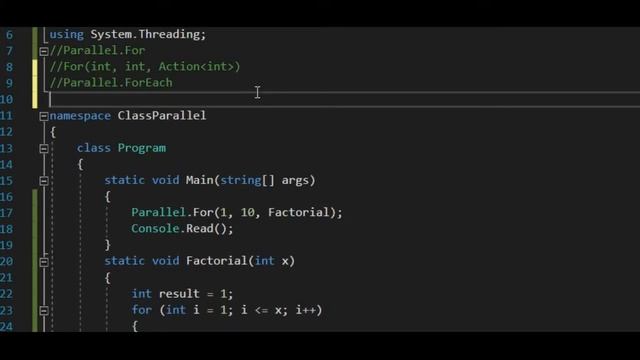 17.4 Класс Parallel C# смотреть онлайн