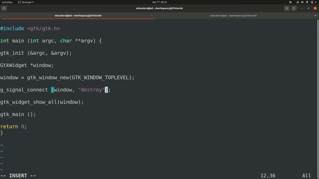 04 | GTK WINDOW / GTK APPLICATION WINDOW | cross button event handling | GNOME | aducators.in смотреть онлайн
