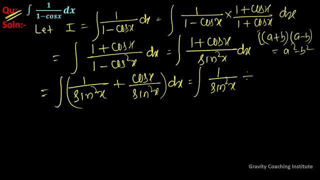 Q45 | Evaluate ∫1/(1-cosx) dx | Integral of 1/(1-cosx) dx | Integration of 1/(1-cosx) dx | Class 12 смотреть онлайн
