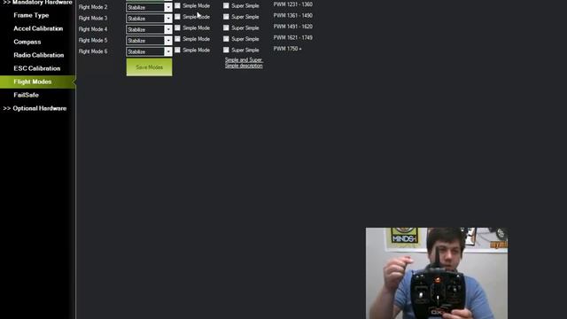 MINDS-i Mission Planner Step #8 Flight modes смотреть онлайн