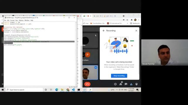 Data Visualization in Python | Bar | barh | Pie | Matplotlib | pyplot | Dr. Ronak Panchal смотреть онлайн