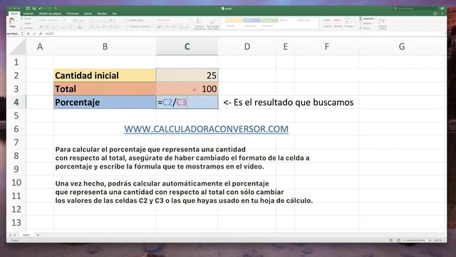 Calcular el porcentaje que representa una cantidad respecto al total en Excel смотреть онлайн
