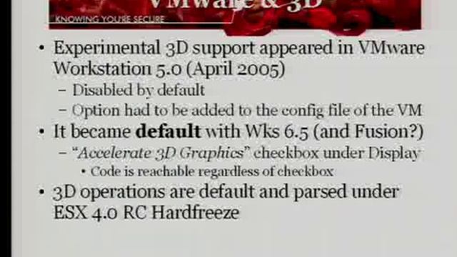Cloudburst (Hacking 3D And Breaking Out Of Vmware) Blackhat 2009 смотреть онлайн