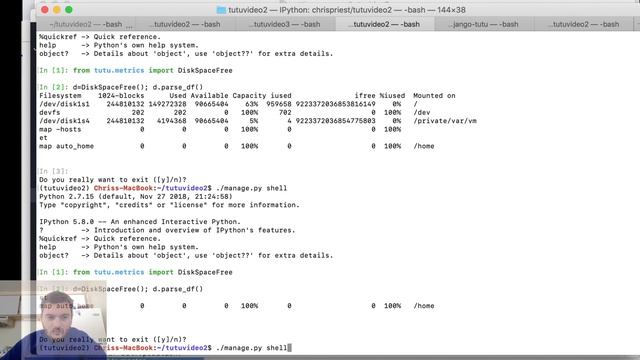 Parsing output of `df -k` - Python/Django live coding (Part 30) смотреть онлайн