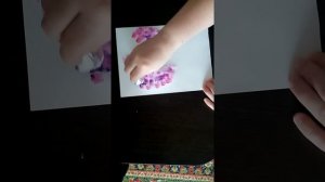Ветка сирени. Нетрадиционное рисование для детей
