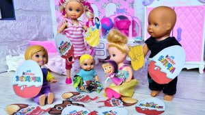 ОНИ БУМАЖНЫЕ! КИНДЕР СЮРПРИЗЫ! Катя и Макс веселая семейка! Смешные куклы Барби Даринелка ТВ