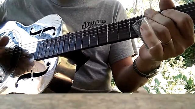 "Nobody's fault but mine" - Slide guitar on a resonator - Cover смотреть онлайн