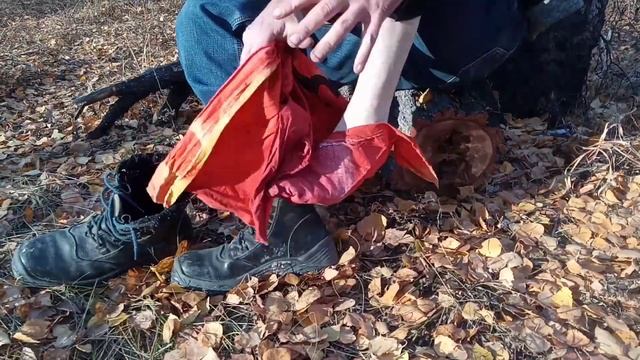 Портянки в лесу или на рыбалке