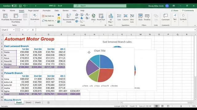 Pie chart from 2 different columns non adjacent смотреть онлайн