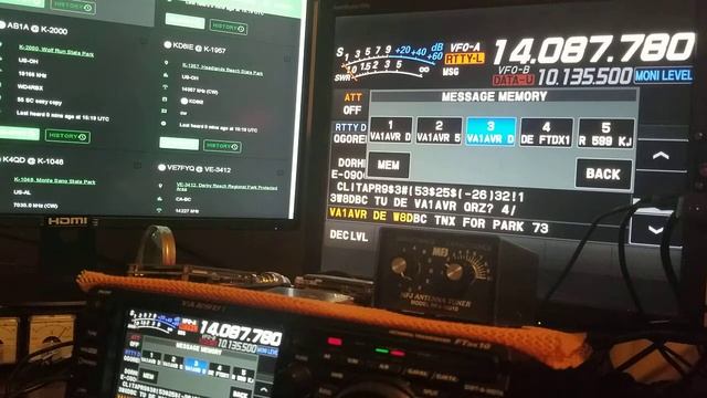 FTdx10 RTTY Mode - POTA Contact - VA1AVR de W8DBC смотреть онлайн