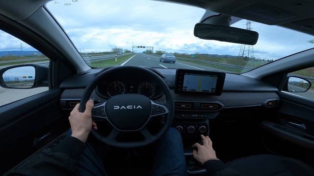 Dacia Sandero Stepway 2023 POV Test drive in 4K (1.0 TCe 90 HP, 6-speed manual) смотреть онлайн