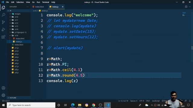 #16. JAVASCRIPT MATH OBJECTS смотреть онлайн