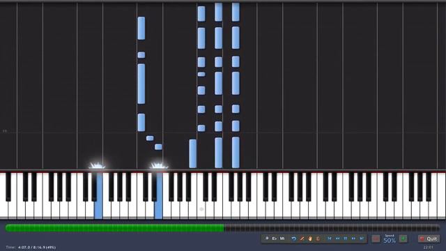 Rihanna - California King Bed Piano Tutorial [50% speed] (Synthesia) смотреть онлайн