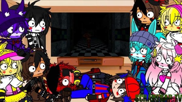 Фнаф 1 и 2 реагирует на Friendly Foxy 2 FNAF Gmod Animation | Gacha club |