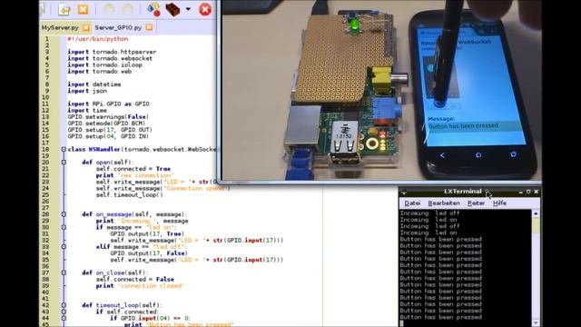 Web Socket & Raspberry to control the GPIO port смотреть онлайн