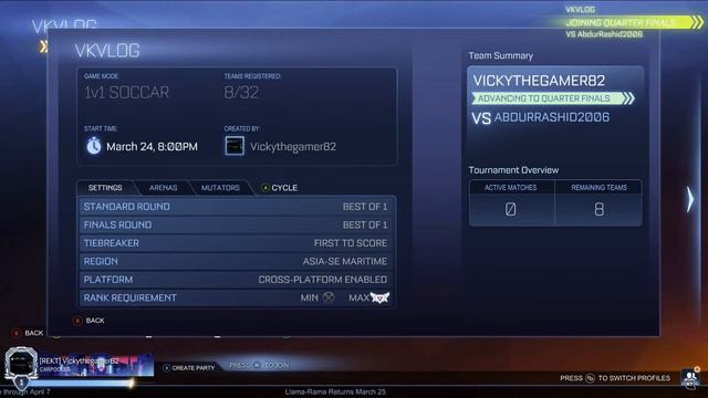 Rocket League Online Tournament with Subscribers - 24 Mar 2021 - Tamil Gameplay смотреть онлайн