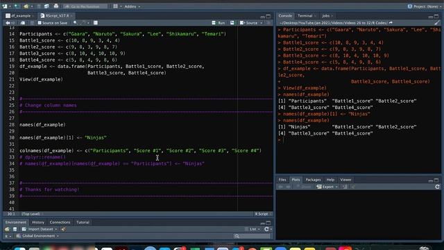 How to change column names in R dataframes (Data Analysis Basics in R #15) смотреть онлайн