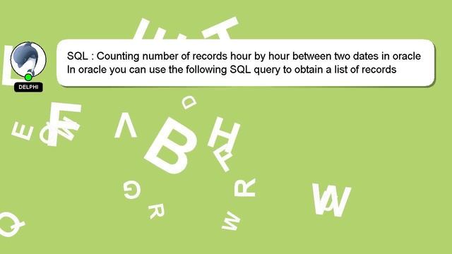 SQL : Counting number of records hour by hour between two dates in oracle смотреть онлайн