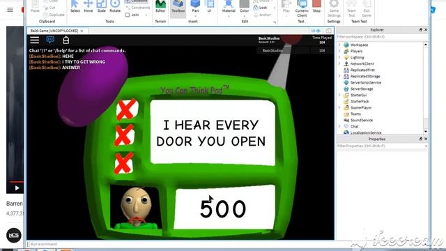 How to make a Baldi game on roblox in just 5 minutes (TEST) смотреть онлайн