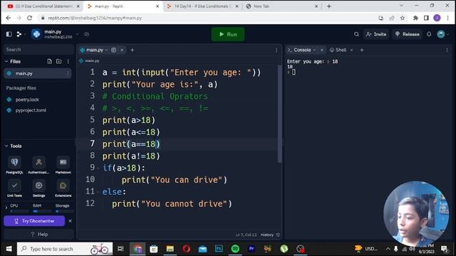 If Else Conditional Statements in Python | Python Tutorial - Day #14 смотреть онлайн