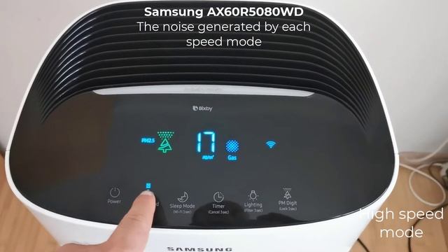 Samsung AX60R5080WD Air Purifier - Noise level by Fan Speed смотреть онлайн